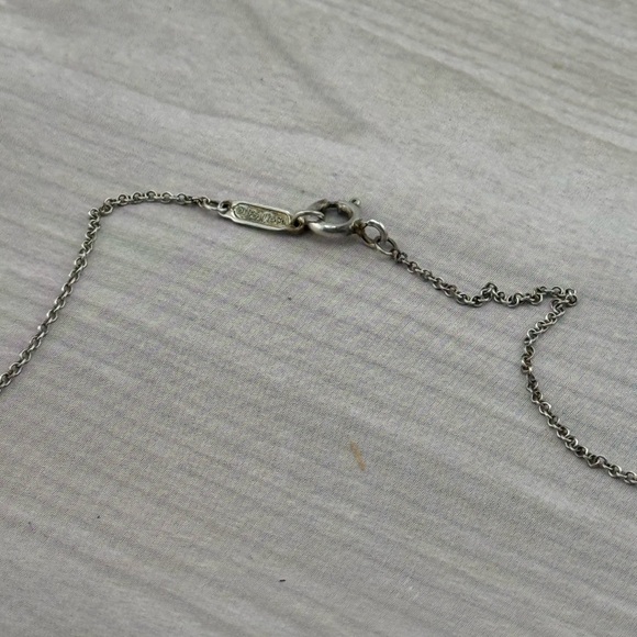 Tiffany & Co. 9.25 S. Silver Daisy Key Pendant With Diamond Necklace - Picture 6 of 9